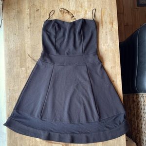 Black strapless dress, bought years ago and barely worn